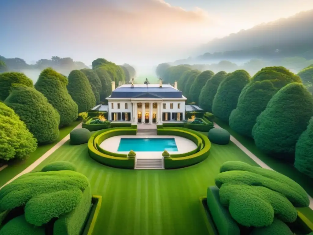 Esplendor histórico y lujo contemporáneo en mansión de ensueño Una mansión histórica rodeada de exuberantes jardines y majestuosos árboles, con detalles arquitectónicos intrincados y amplios terrenos