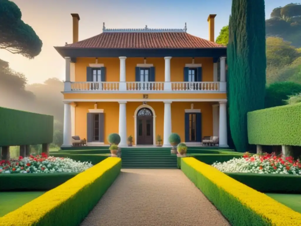 Mansión histórica en un sitio arqueológico: lujo y naturaleza Una mansión histórica rodeada de jardines y ruinas antiguas en un sitio arqueológico