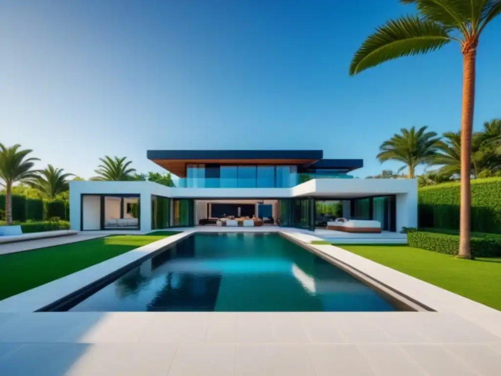 Exclusiva mansión moderna de lujo en entorno natural exuberante Una mansión de lujo moderna rodeada de exuberante jardín, piscina infinita y áreas de entretenimiento al aire libre