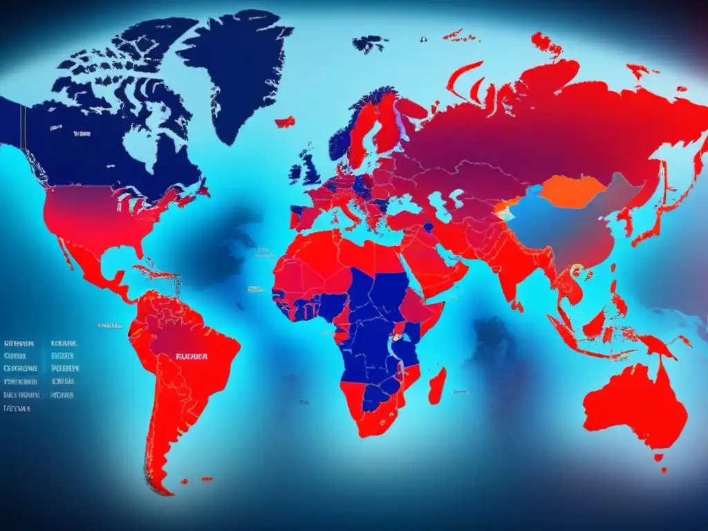 Comparativa mundial tasas de interés: mapa detallado y gráficos Mapa detallado con tasas de interés globales, ideal para Invertir en mercado inmobiliario internacional