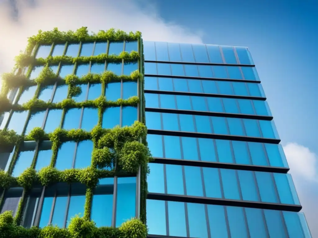 Rascacielos futurista eco-friendly: diseño innovador y sostenible Innovación en materiales de construcción sostenible para inversionistas globales
