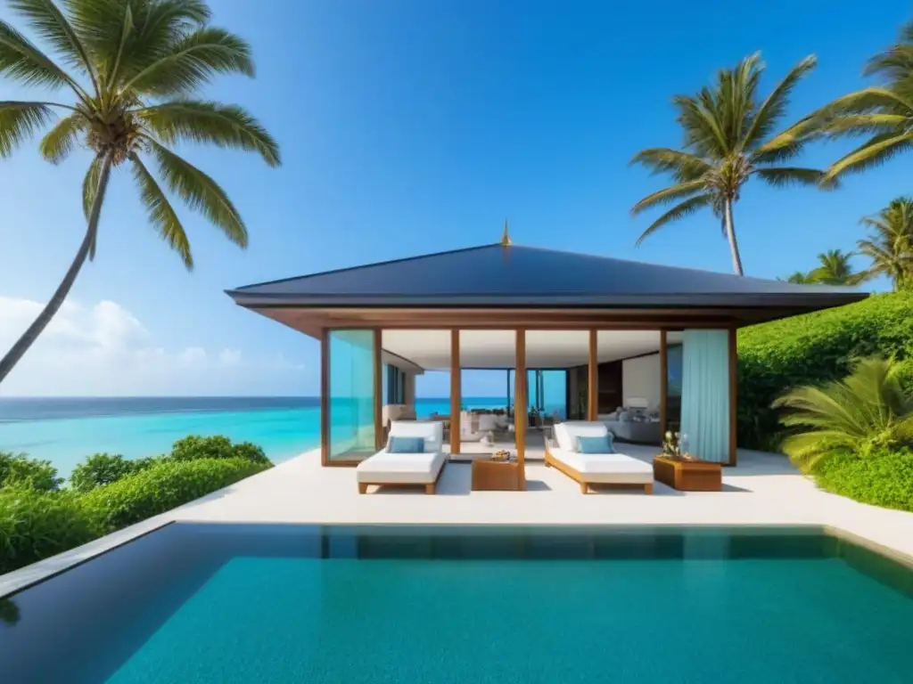 Villa de lujo frente a la playa: oasis exclusivo con vistas al mar turquesa Disfruta de las mejores oportunidades en villas vacacionales costeras con esta lujosa villa frente a la playa