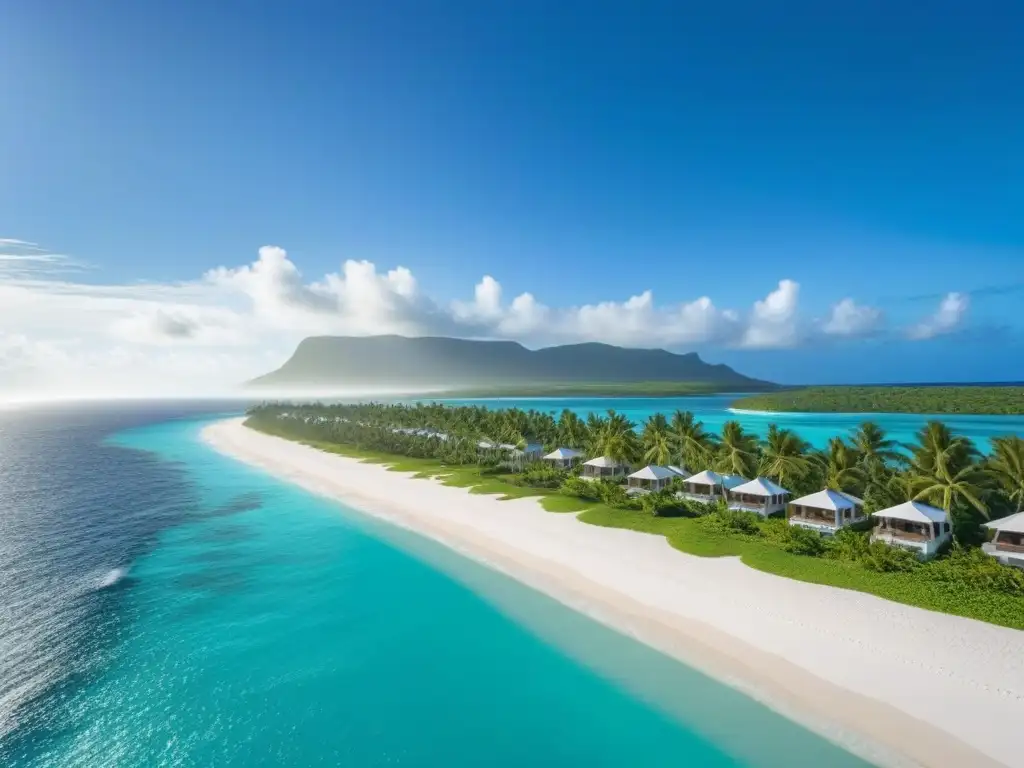 Paraíso caribeño: playas de ensueño y villas de lujo Invierte en mercado inmobiliario caribeño: vista aérea de playas blancas, aguas turquesas y lujosas villas estilo caribeño