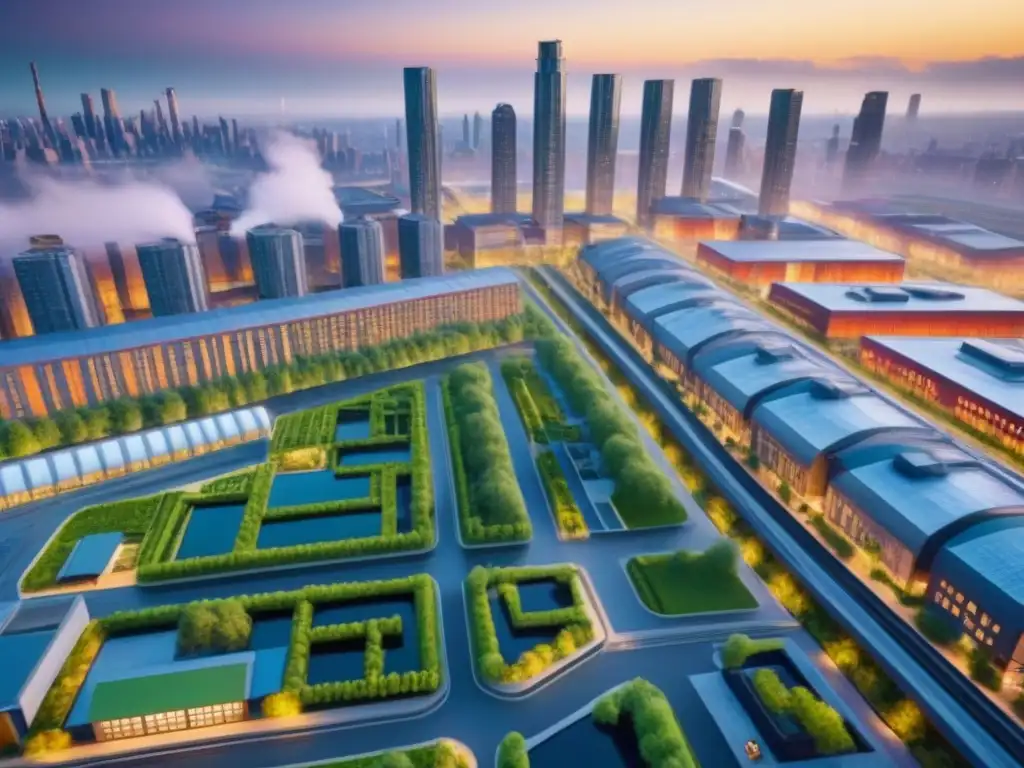 Ciudad postindustrial: fusión de innovación y sostenibilidad La evolución del mercado inmobiliario internacional postindustrial en una metrópolis vibrante y sostenible