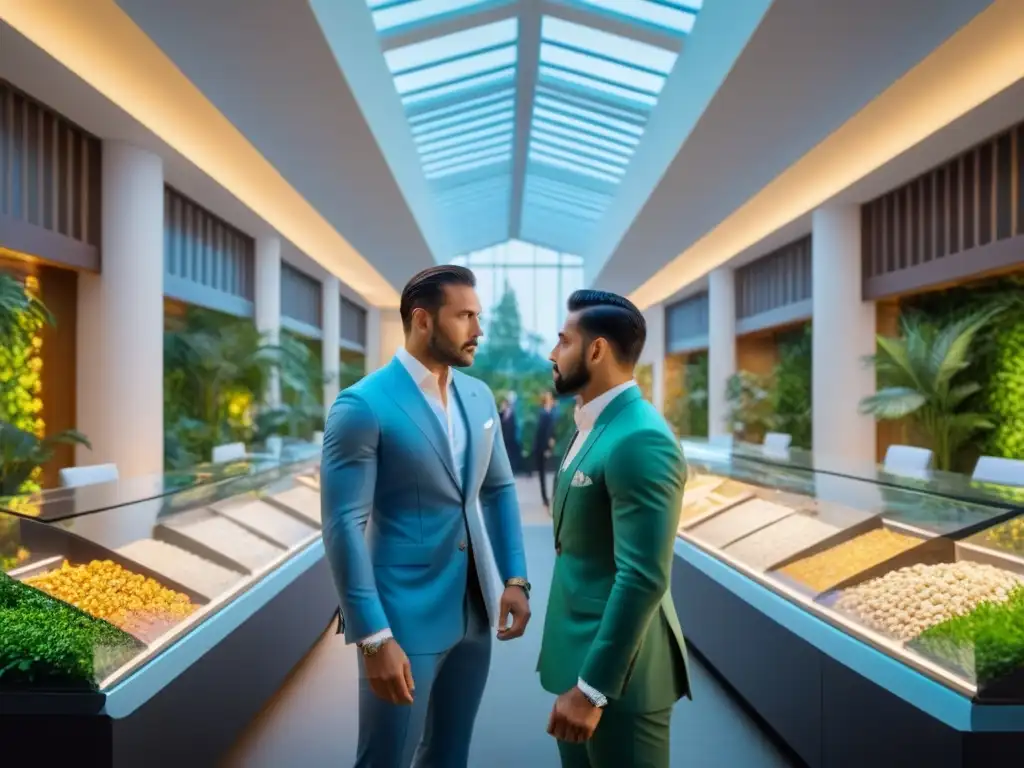 Exclusivo mercado internacional de joyas y relojes de lujo Un mercado internacional de lujo con joyeros elegantes y piezas exclusivas