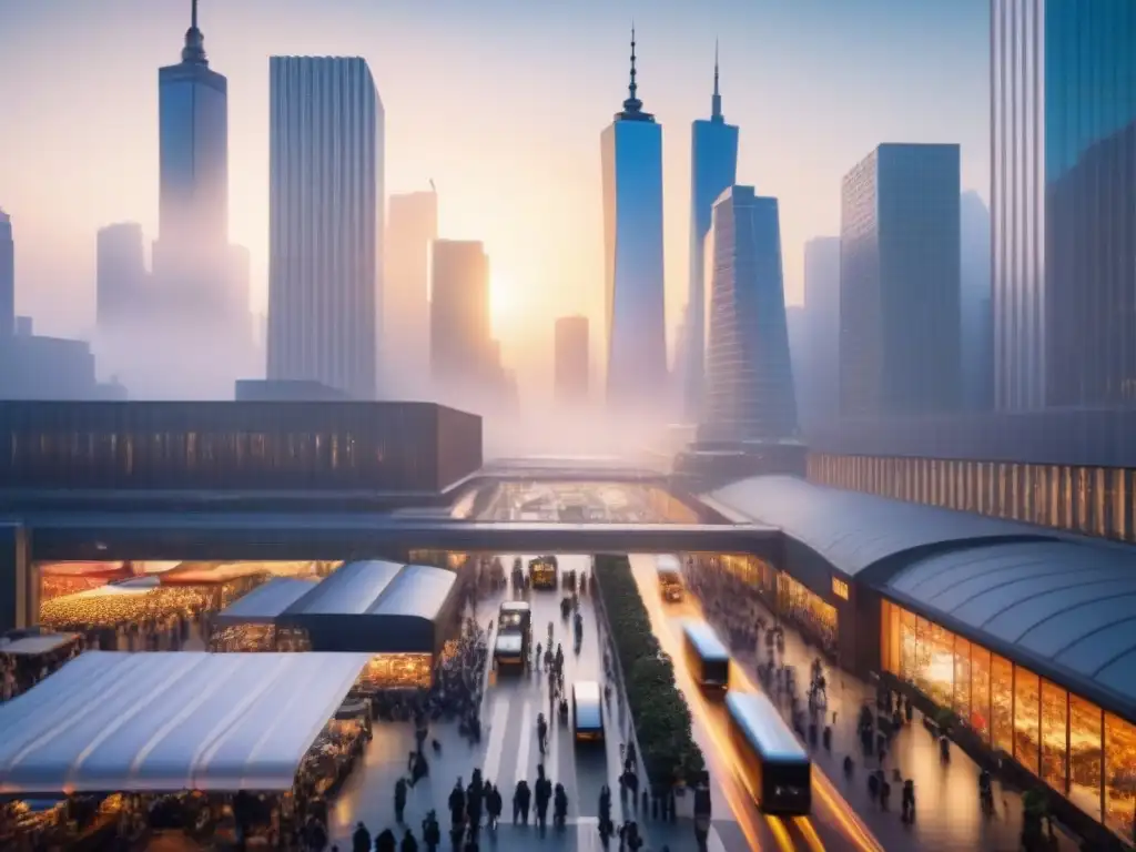 Metrópolis vibrante: impacto de la migración en bienes raíces emergentes Mercados inmobiliarios emergentes en una ciudad vibrante y diversa, reflejo de la migración global
