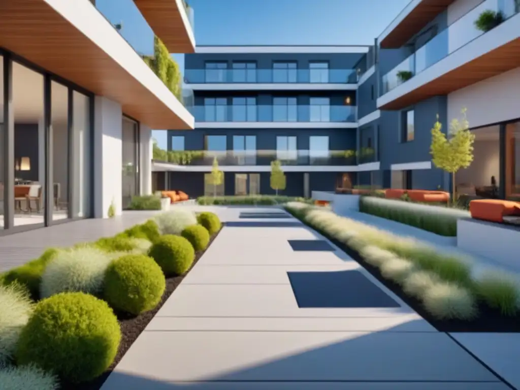 Residencial inclusivo: moderno diseño con accesibilidad y sostenibilidad Un moderno edificio residencial lujoso con diseño inclusivo y sostenible, destacando oportunidades de inversión en diseño residencial