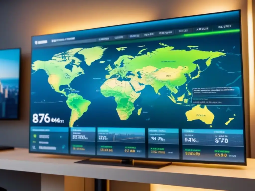 Plataforma digital futurista: Inversiones inmobiliarias globales Un mundo innovador de oportunidades de inversión inmobiliaria internacional