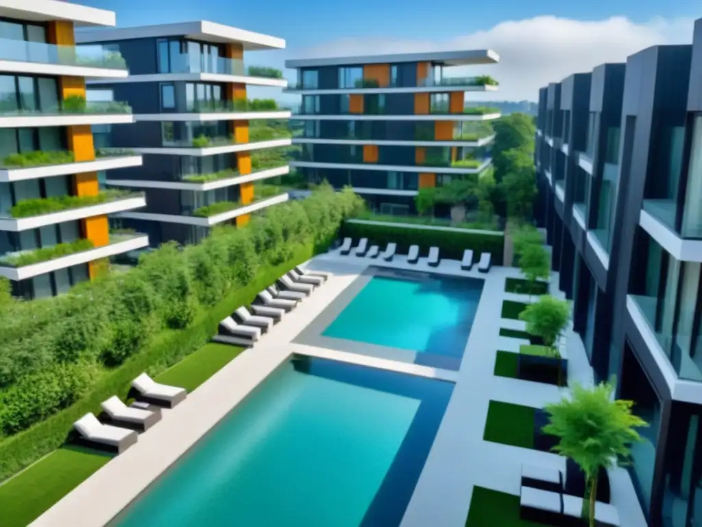 Residencial de lujo: arquitectura vanguardista y áreas verdes Un oasis de lujo y comunidad en Desarrollo propiedades multifamiliares internacional