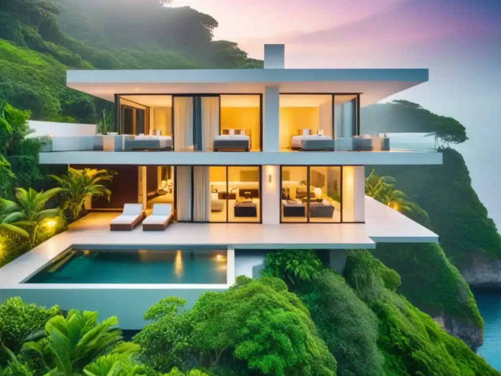 Villas de lujo con piscina infinita y vista al mar Un oasis de lujo y confort en villas vacacionales con piscina infinita y vistas al mar