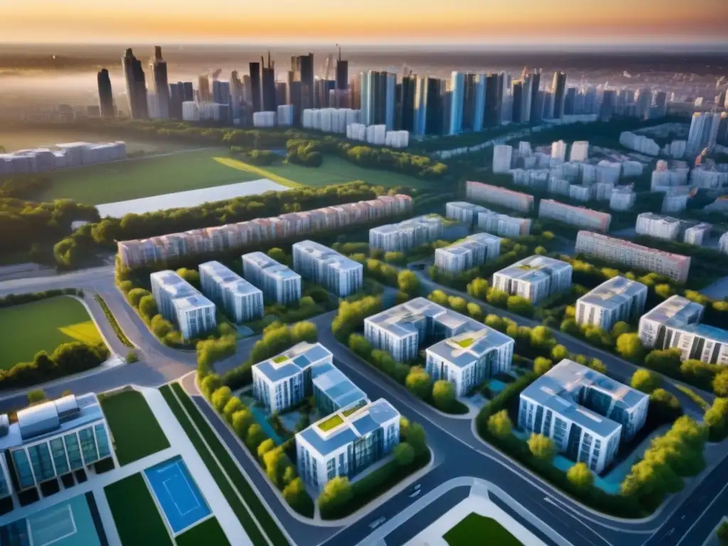 Complejo residencial moderno: lujo y vida urbana en armonía Un oasis urbano de diseño moderno con áreas verdes y residentes activos