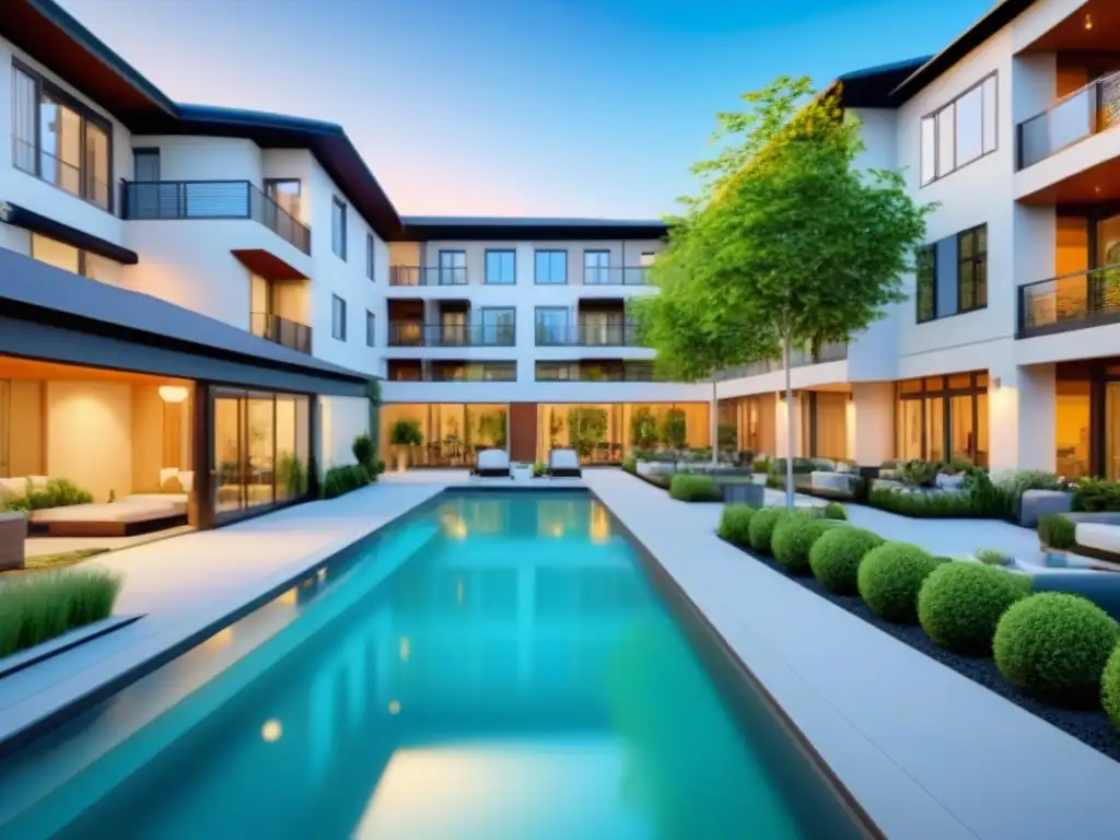 Residencia de lujo para adultos mayores: vida activa y comunidad vibrante Un oasis de vida para mayores con diseño moderno y actividades comunitarias