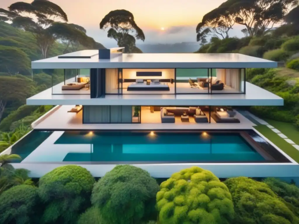 Residencia de lujo en entorno natural: diseño moderno y elegante Una obra maestra arquitectónica moderna y lujosa en un entorno exuberante, con piscina infinita y diseño impecable