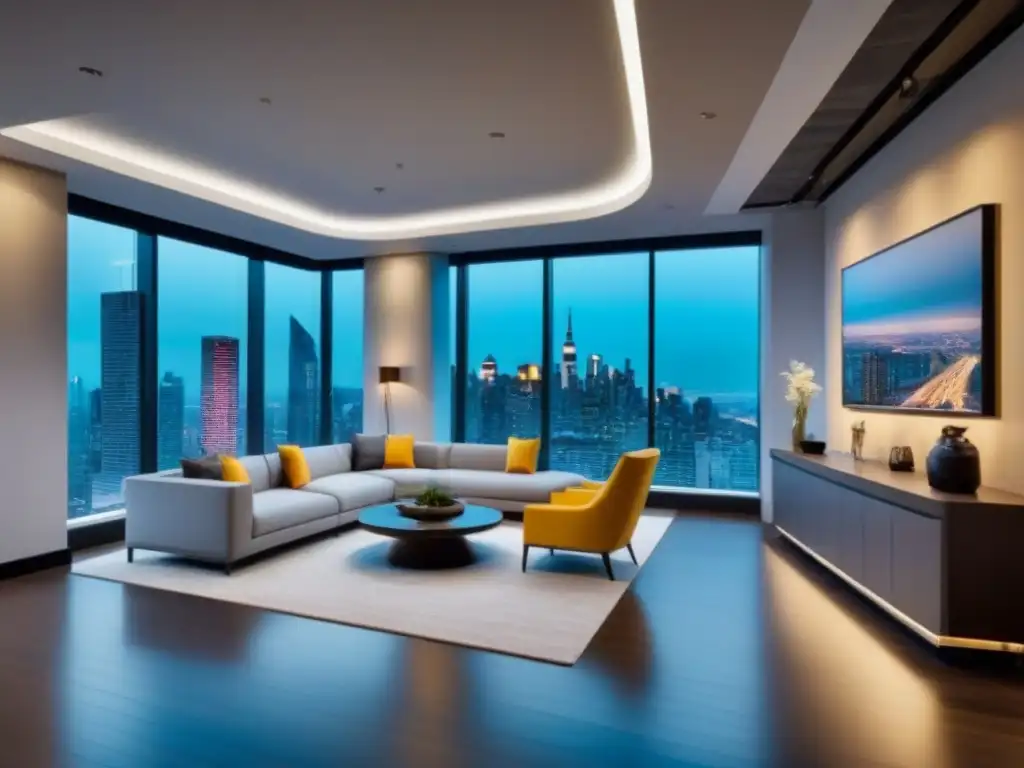 Oficina inmobiliaria moderna y lujosa con vistas a la ciudad Oficina de agencia inmobiliaria moderna y lujosa en Norteamérica con vistas a la ciudad