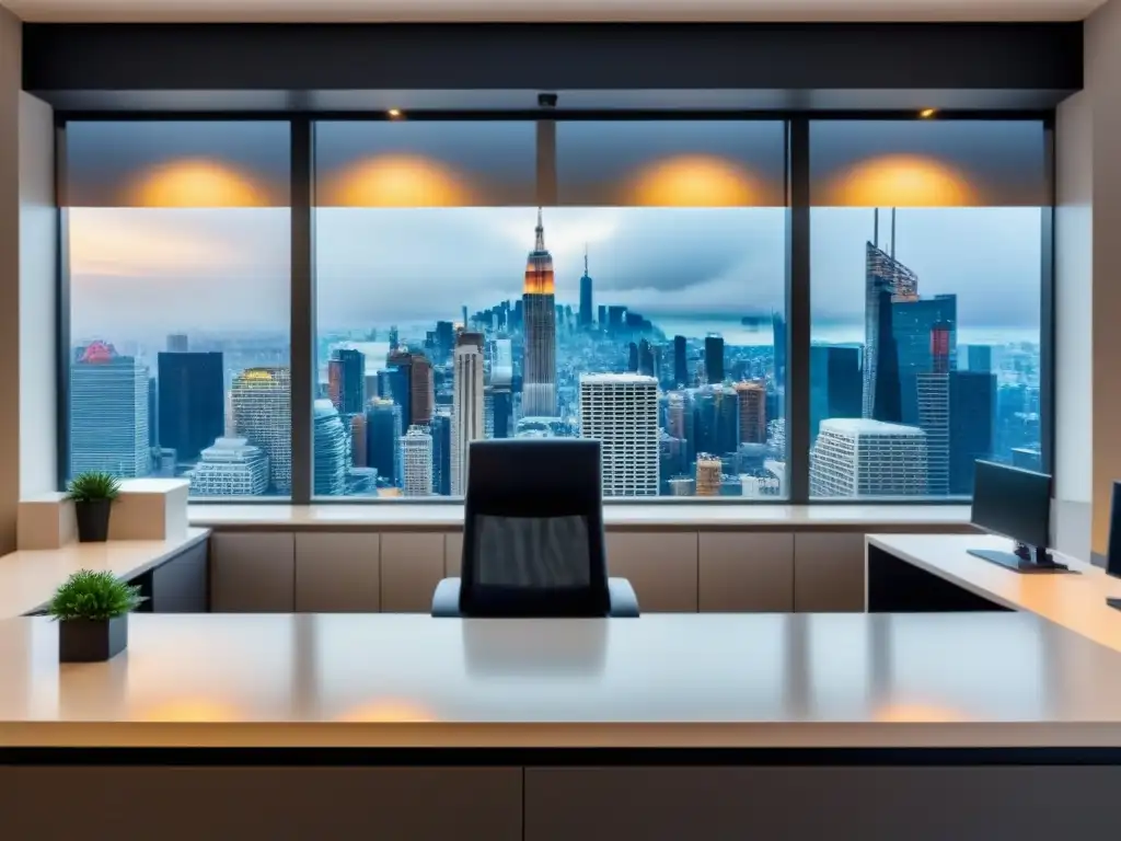 Oficina inmobiliaria moderna decorada para las fiestas Oficina inmobiliaria moderna decorada para las fiestas con marketing estacional en bienes raíces