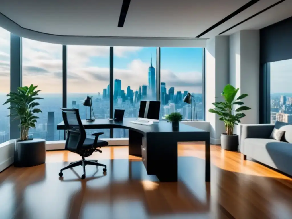 Oficina moderna de lujo con vista a la ciudad y Trampas legales inversor inmobiliario internacional