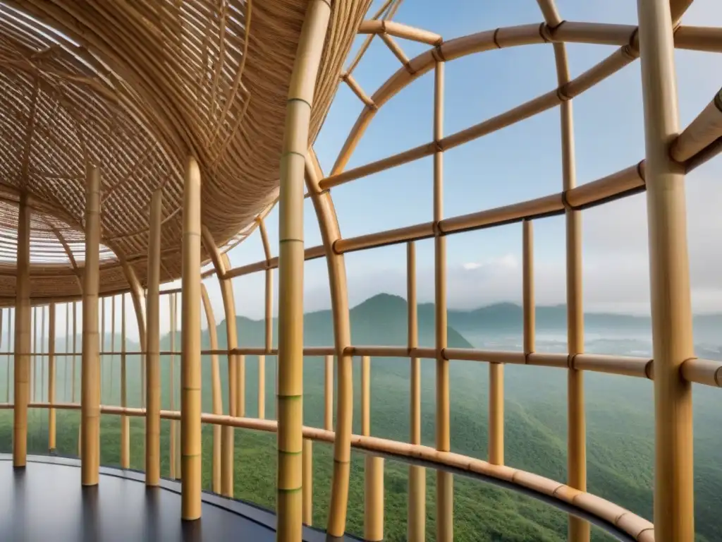Edificio de oficinas de bambú: elegancia sostenible Oficina ecológica de varios pisos construida con bambú