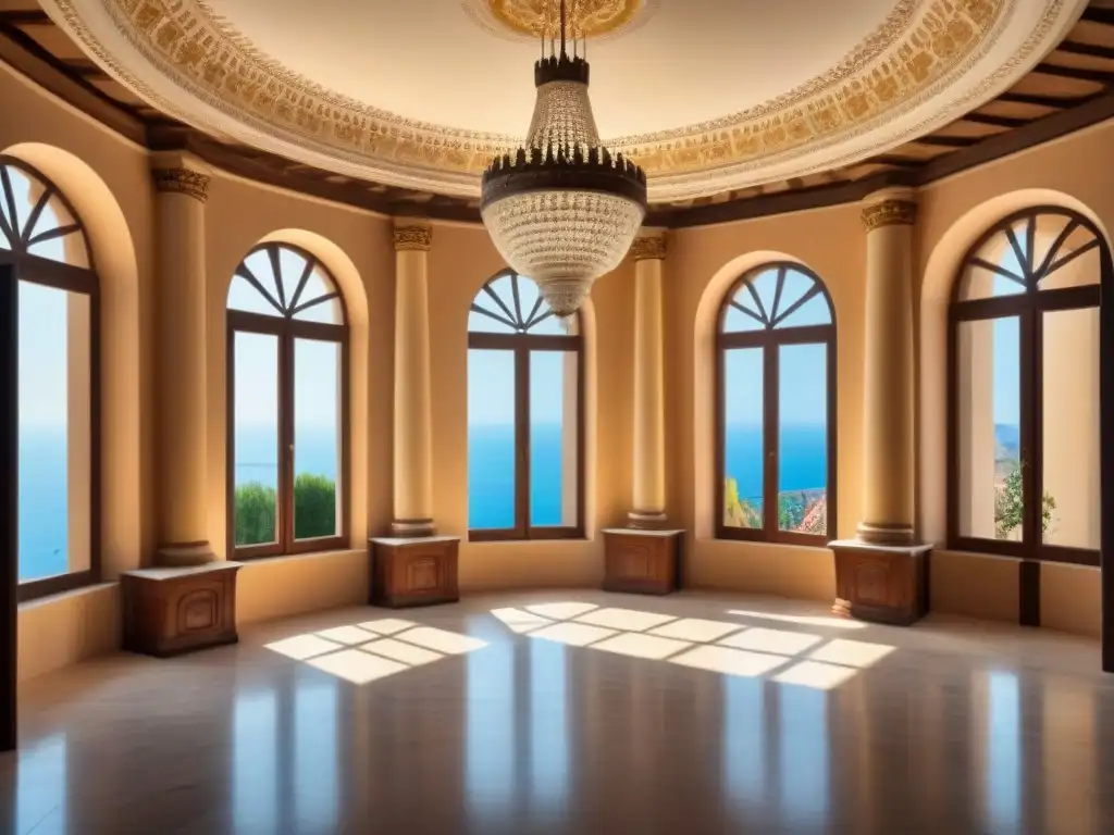 Explora la opulencia de Villa Les Cèdres con frescos, mármol y muebles antiguos bajo la cálida luz mediterránea