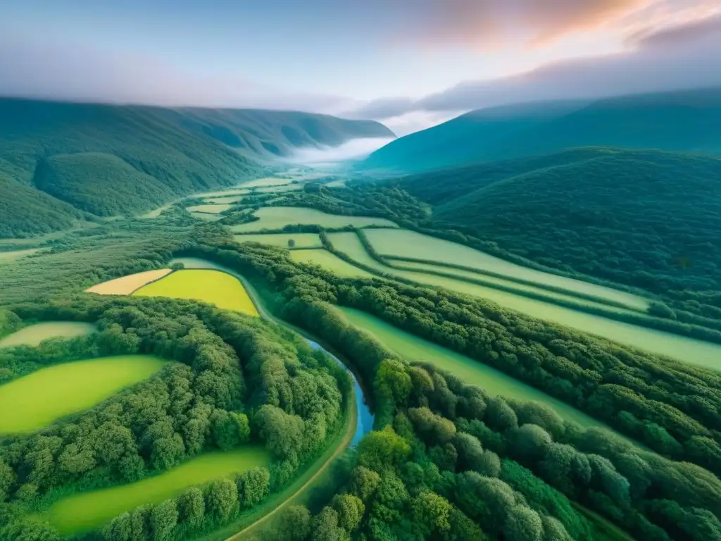 Inversión en tierras: belleza natural sin límites Un paisaje impresionante de terrenos sin desarrollar, con ríos, bosques y praderas, invitando a invertir en terrenos sin desarrollar