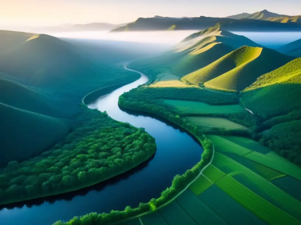 Inversión en tierras vírgenes: potencial sin límites Un paisaje impresionante de tierras sin desarrollar con ríos, colinas y montañas, ideal para inversiones inmobiliarias internacionales