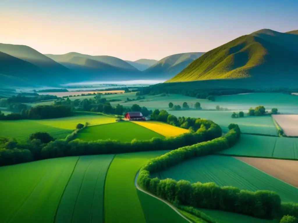 Tranquilidad rural en América del Norte: Invierte en paisajes serenos Un paisaje rural tranquilo y pintoresco en Norteamérica con oportunidades de inversiones inmobiliarias rurales