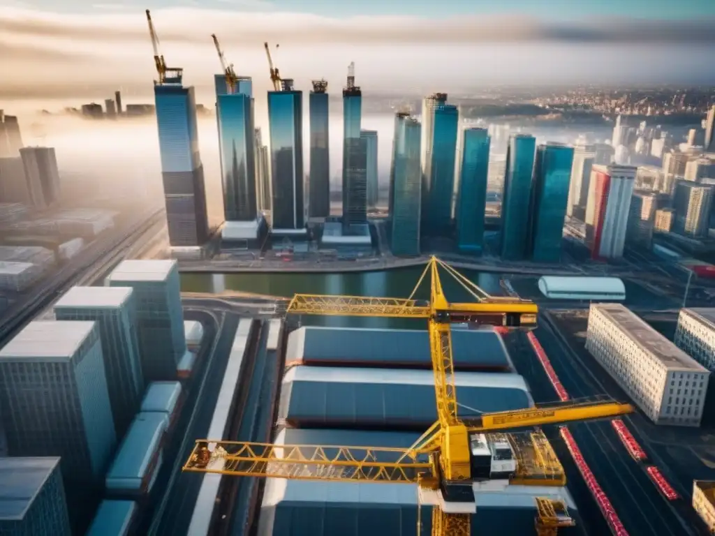 Evolución urbana: Ciudad en transformación con contrastes arquitectónicos La evolución dinámica del paisaje urbano con construcciones antiguas y modernas refleja oportunidades de aumentar retorno inversiones inmobiliarias
