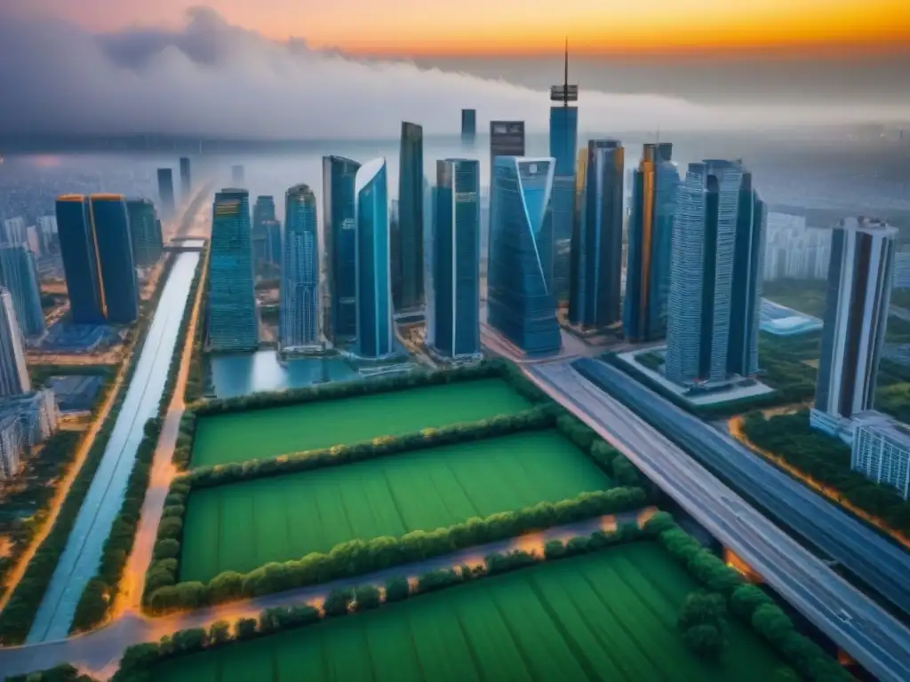 Metrópolis emergente: fusión de tradición e innovación en el paisaje urbano Un paisaje urbano dinámico en mercados inmobiliarios emergentes, fusionando tradición e innovación