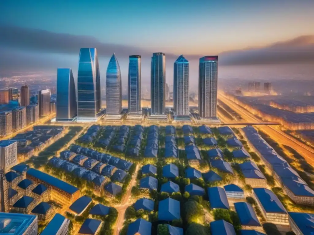 Fusiones inmobiliarias: Metrópolis vibrante y conectada Un paisaje urbano vibrante con fusiones en mercado inmobiliario internacional