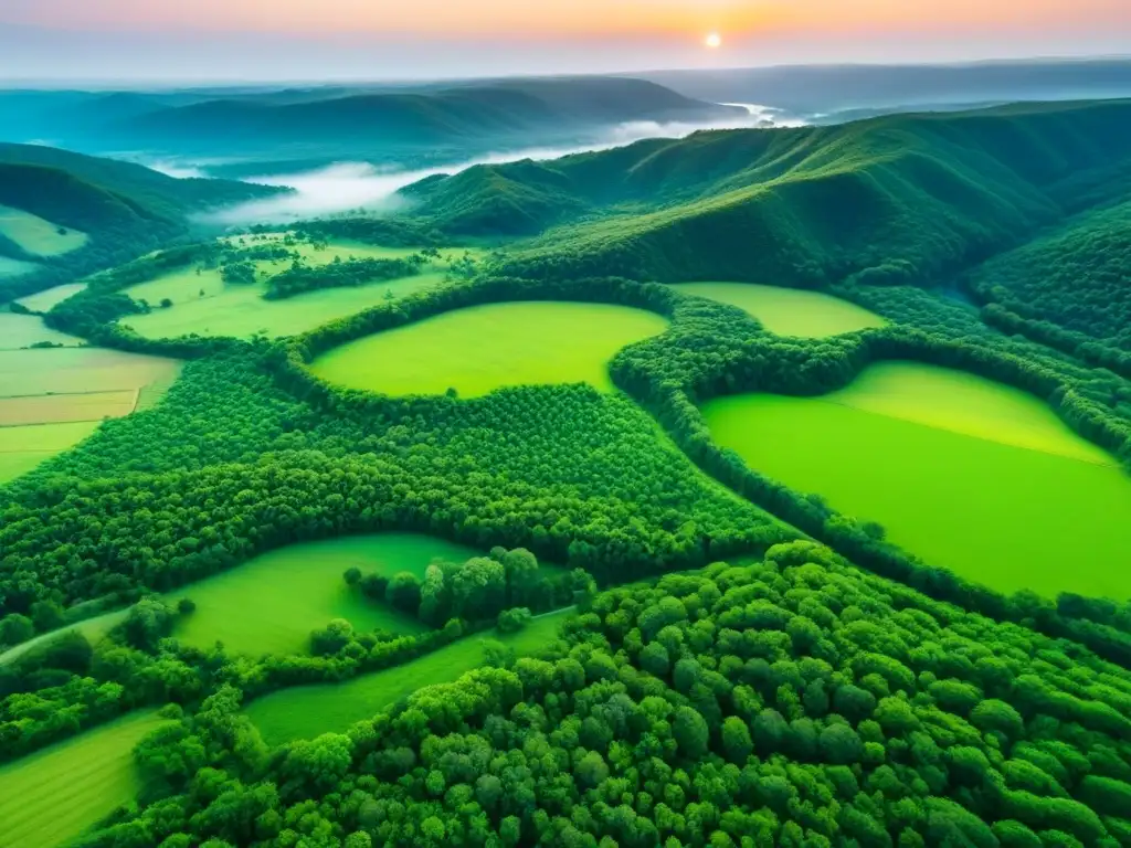 Tierras vírgenes: oportunidades de inversión en paisajes sin explotar Un paisaje vasto y virgen, con colinas, vegetación exuberante y río brillante, ideal para inversores internacionales en terrenos sin desarrollar