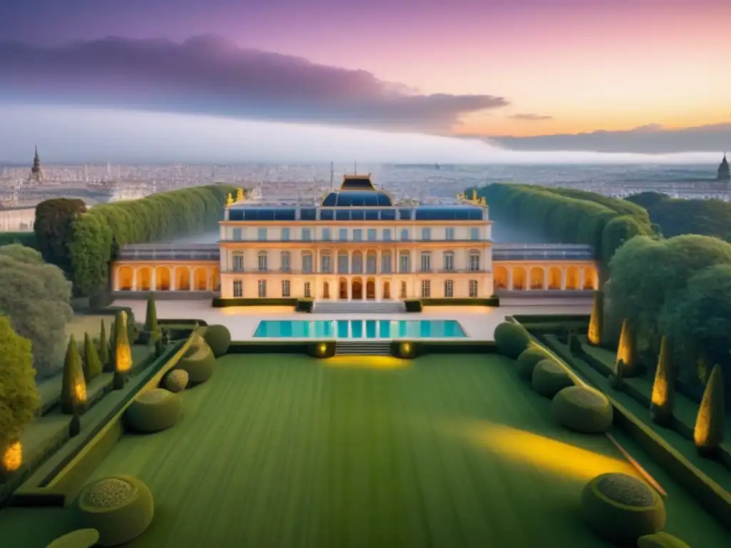 Palacio real histórico convertido en residencia de lujo moderna Palacio real transformado en residencia moderna de lujo, fusionando historia con diseño contemporáneo