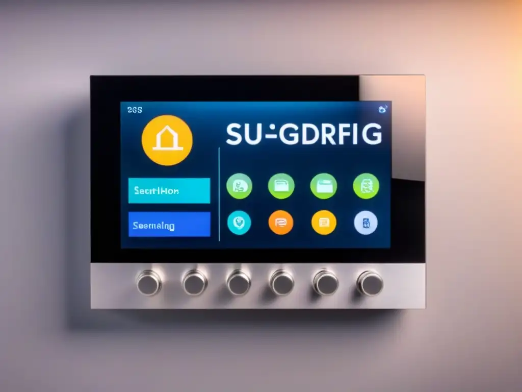 Panel de control inteligente para hogar moderno Panel de control de casa inteligente futurista, eficiente y elegante mostrando costos inversión Smart Home internacional