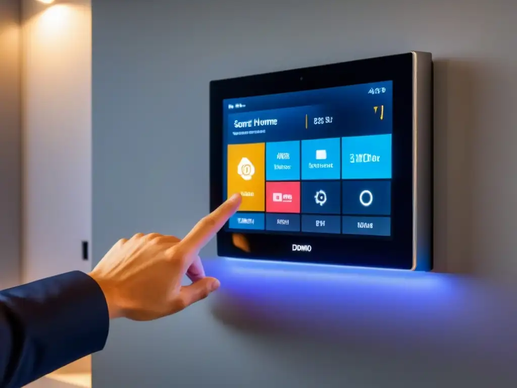 Panel de control de casa inteligente de lujo con diseño futurista y avanzada tecnología