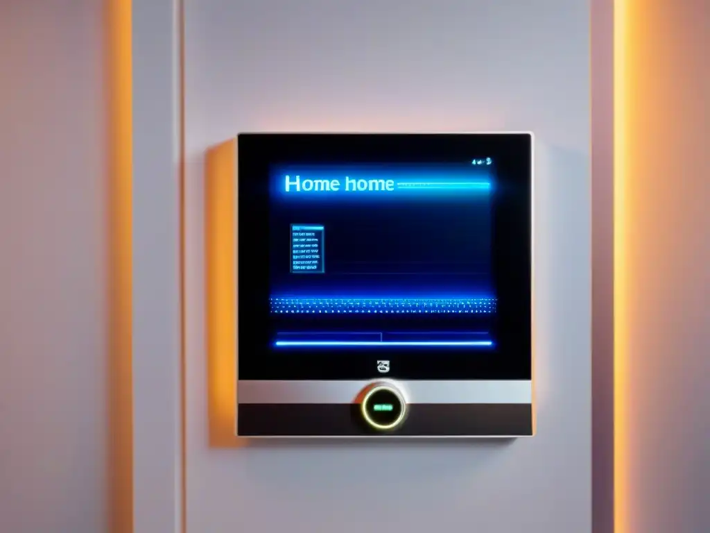 Panel de control de seguridad para Smart Home: Futurista y sofisticado Panel de control de seguridad para Smart Homes, con diseño futurista y tecnología biométrica