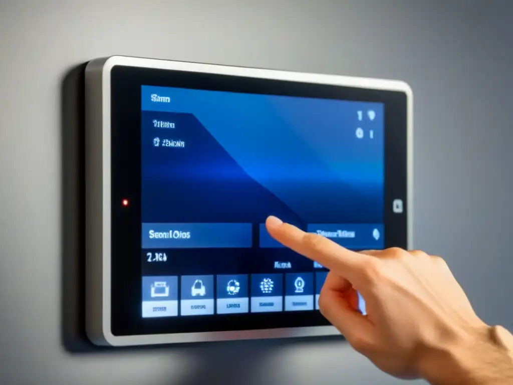 Sistema de seguridad de última generación en hogar inteligente Panel de control de seguridad de vanguardia en hogar inteligente con tecnología sensores seguridad propiedades