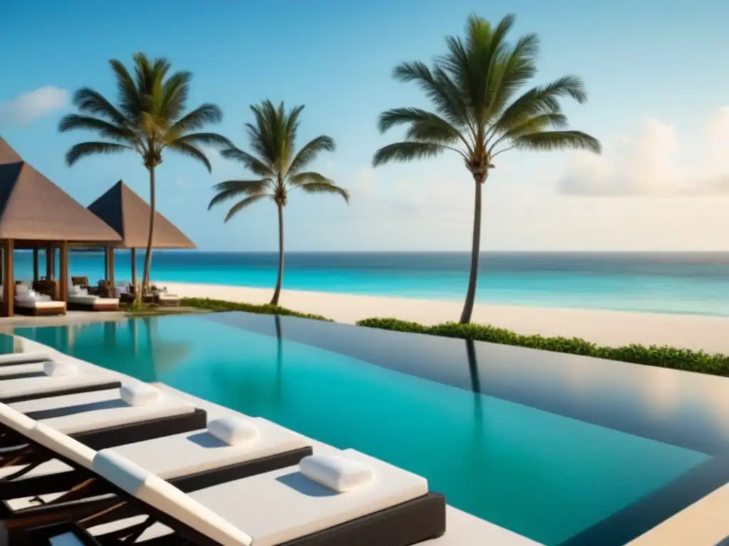 Resort de lujo frente al mar: exclusividad y relax en 8k Una paradisíaca inversión en tiempo compartido internacional en una lujosa playa con arquitectura moderna y aguas cristalinas