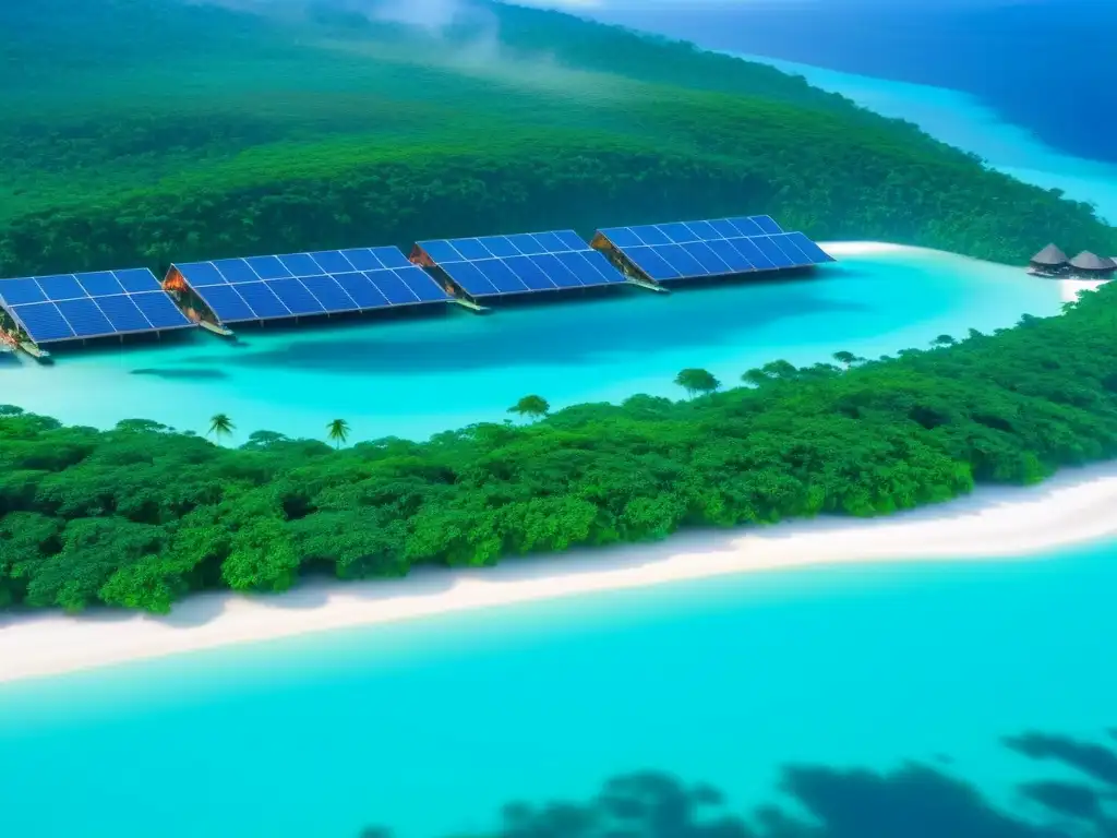 Paraíso ecológico: resort de lujo en la jungla Un paraíso ecológico internacional: complejo turístico lujoso en la jungla con aguas turquesas