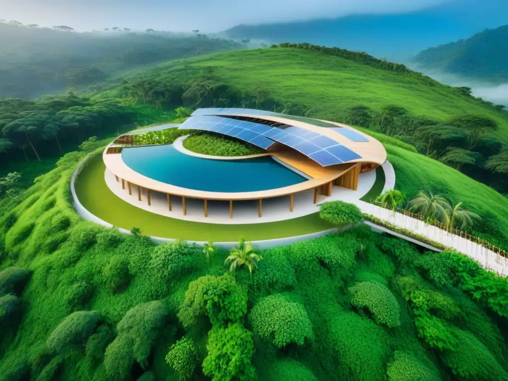 Paraíso ecológico: ecoresort sostenible en armonía con la naturaleza Un paraíso ecológico: turismo sostenible mercado inmobiliario en un eco-resort integrado con la naturaleza