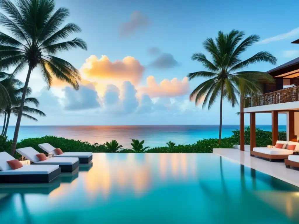 Resort de lujo en el Caribe: arquitectura moderna y vistas impresionantes Un paraíso exclusivo en el mercado inmobiliario caribeño turismo: arquitectura moderna, piscinas infinitas y atardeceres de ensueño