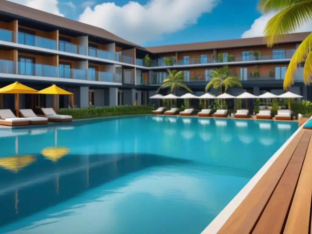 Exclusivo resort de lujo: diversión y relajación internacional Un paraíso exclusivo: vacacionistas disfrutan de lujosas amenidades en un resort de tiempo compartido internacional
