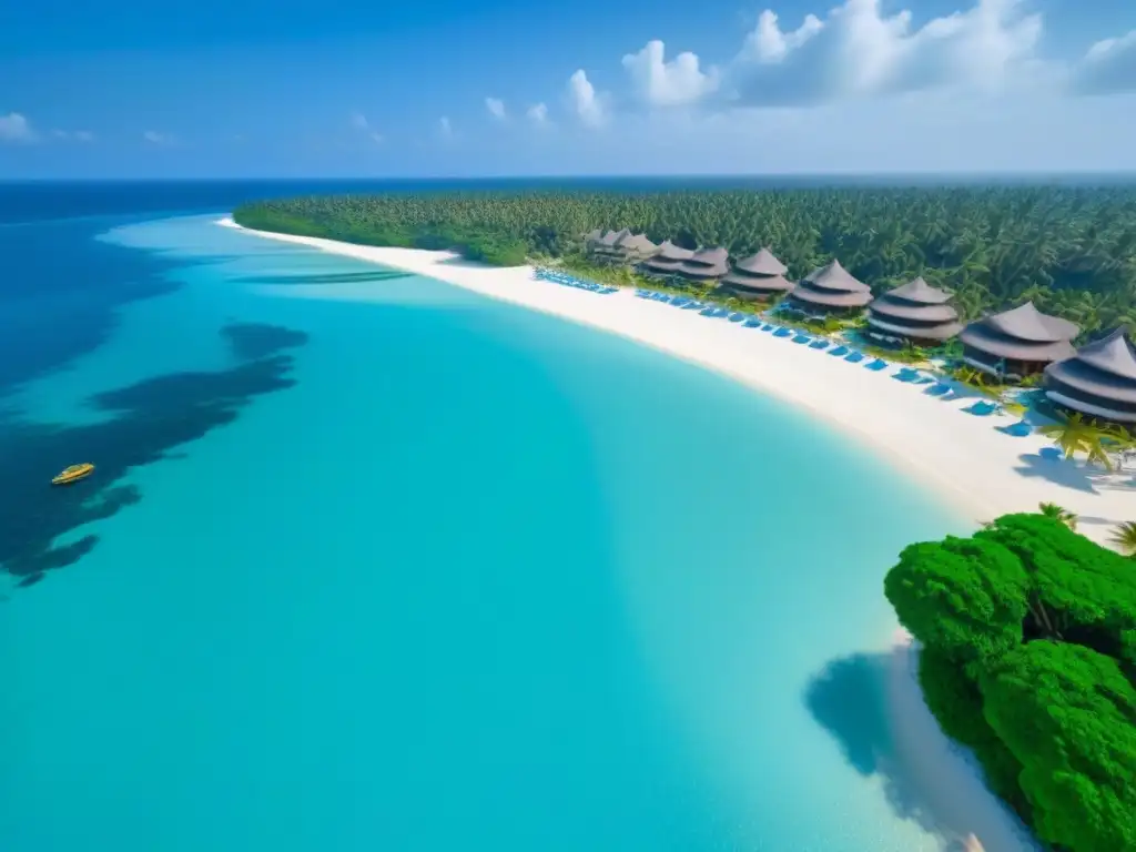 Paraíso de lujo frente al mar: evaluación de tiempos compartidos Un paraíso de lujo frente al mar con aguas turquesas, playas blancas y palmeras meciéndose al viento