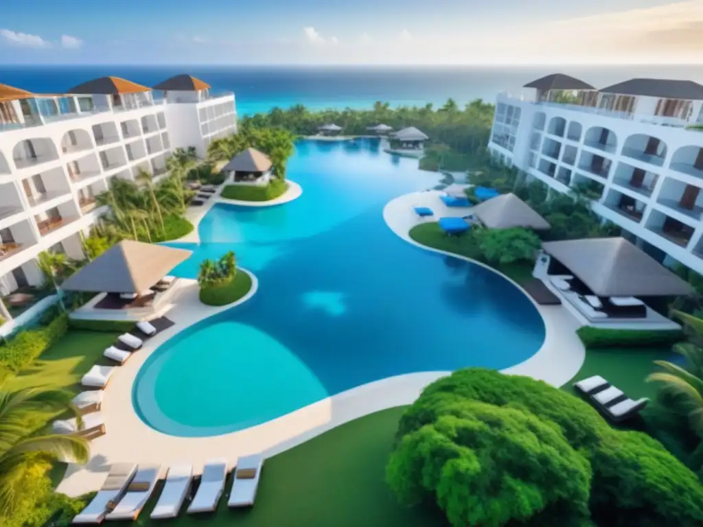 Paraíso de lujo: Resort de tiempo compartido en la selva tropical Un paraíso de lujo y relajación en un resort de tiempo compartido, rodeado de exuberante vegetación tropical y aguas azules
