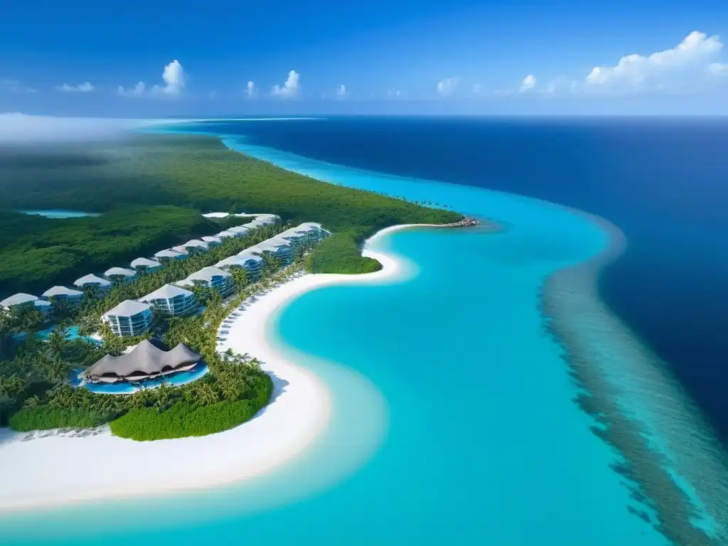 Paraíso de lujo: resort frente al mar con aguas turquesas, playas blancas y jardines tropicales Un paraíso de lujo en tiempo compartido con playas cristalinas y paisajes exuberantes