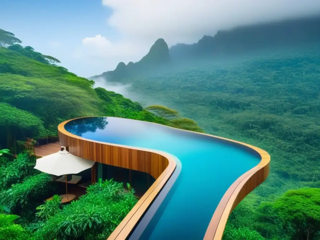 Resort ecológico de lujo en selva tropical: arquitectura sostenible y actividades naturales Un paraíso sostenible entre la naturaleza: Complejos turísticos ecológicos internacionales