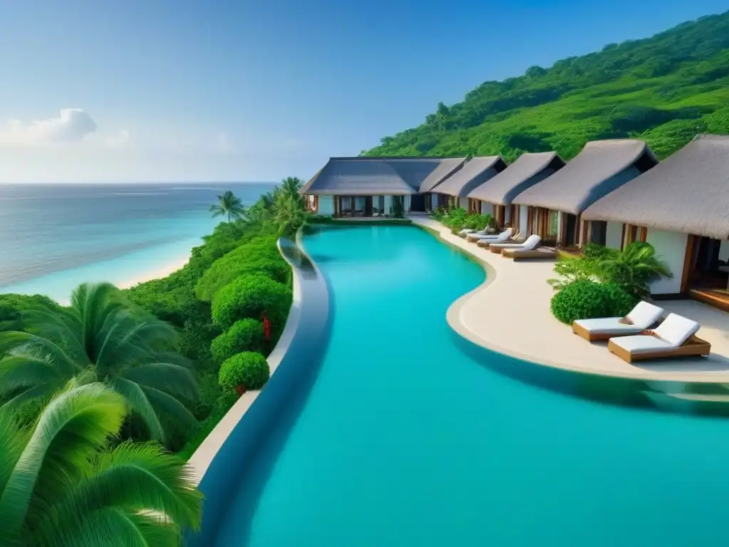 Paraíso tropical: Exclusivo resort con piscinas y playa privada Un paraíso de tiempo compartido internacional: lujosas villas, piscinas cristalinas y playa privada en un entorno tropical exquisito