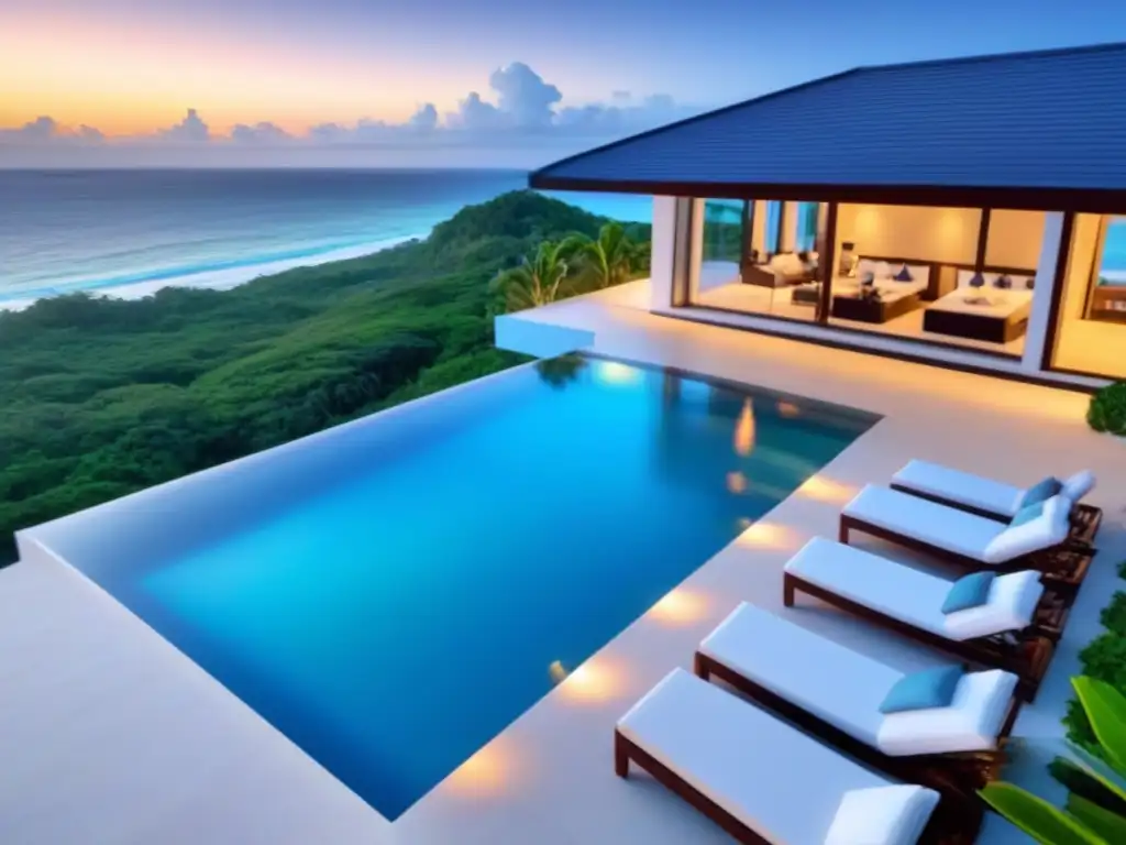 Villa de lujo con piscina infinita frente al mar Un paraíso vacacional exclusivo con piscina infinita y vista al mar, ideal para inquilinos de propiedades vacacionales