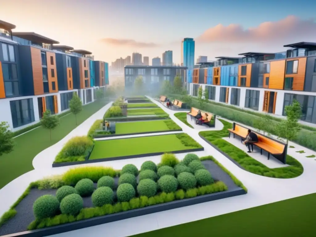 Parque ecológico: comunidad sostenible y diversa Un parque ecológico moderno con beneficios proyectos ecológicos inmobiliarios