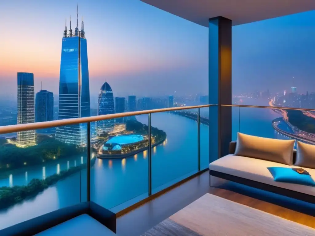 Penthouse moderno con vistas urbanas y diseño de lujo Penthouse moderno de lujo con diseño elegante y vista a la ciudad para inversores globales en financiamiento propiedades extranjero