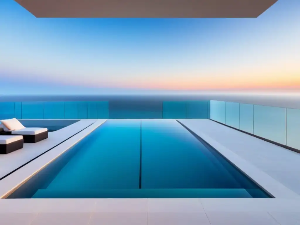 Ático de lujo frente al mar con diseño moderno y terraza panorámica Un penthouse moderno de lujo con vista a la playa, diseño elegante y terraza privada