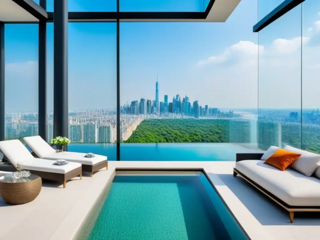Penthouse de lujo con vistas panorámicas y diseño elegante Penthouse moderno de lujo con vistas panorámicas a la ciudad para inversionistas globales propiedades exclusivas