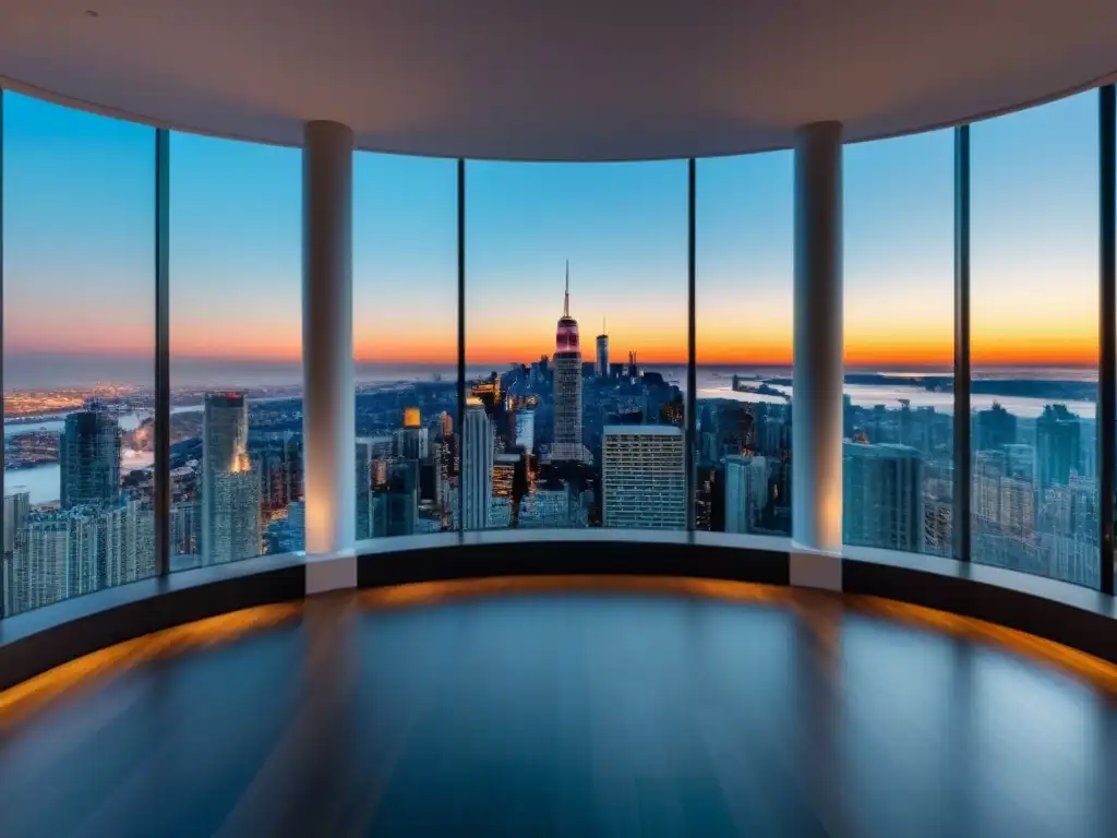 Penthouse de lujo con vista panorámica y diseño exclusivo Un penthouse moderno y lujoso con vista panorámica de la ciudad para inversionistas globales propiedades exclusivas